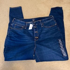 NWT JCrew factory curvy 10” high-rise skinny Jean 32